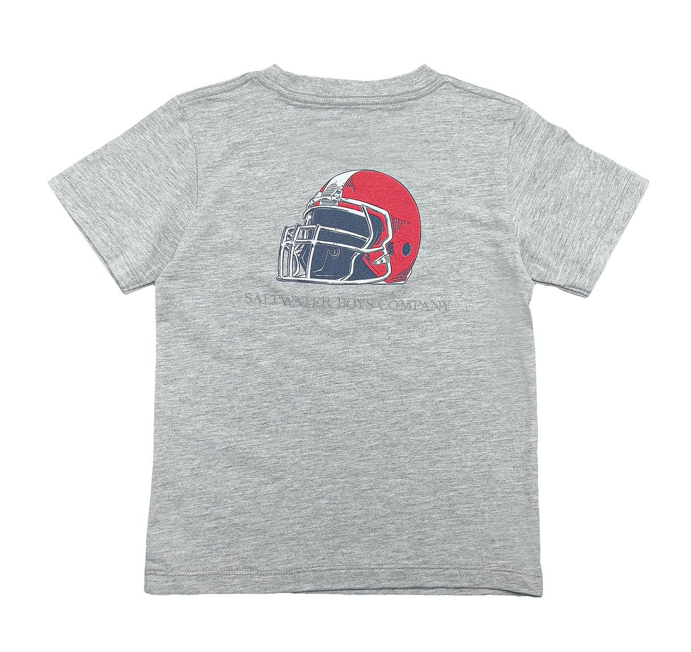Boys Red Helmet Graphic Tee SS- Grey