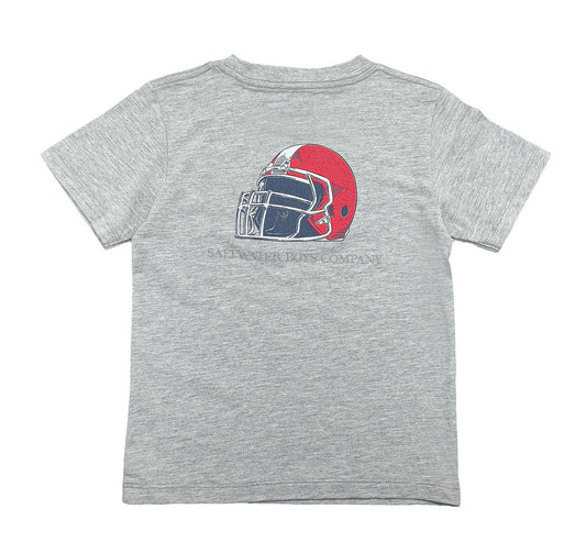 Boys Red Helmet Graphic Tee SS- Grey