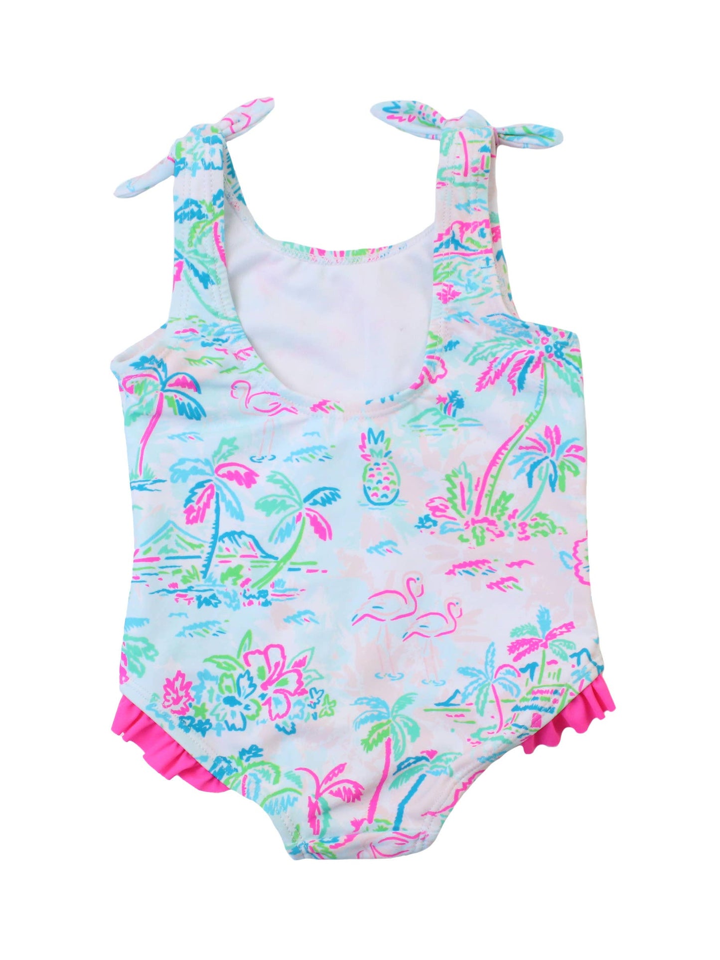 Tropical Resort Tie Shoulder One Piece