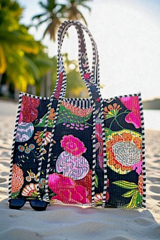 Jaclyn Colorful Floral Tote Bag