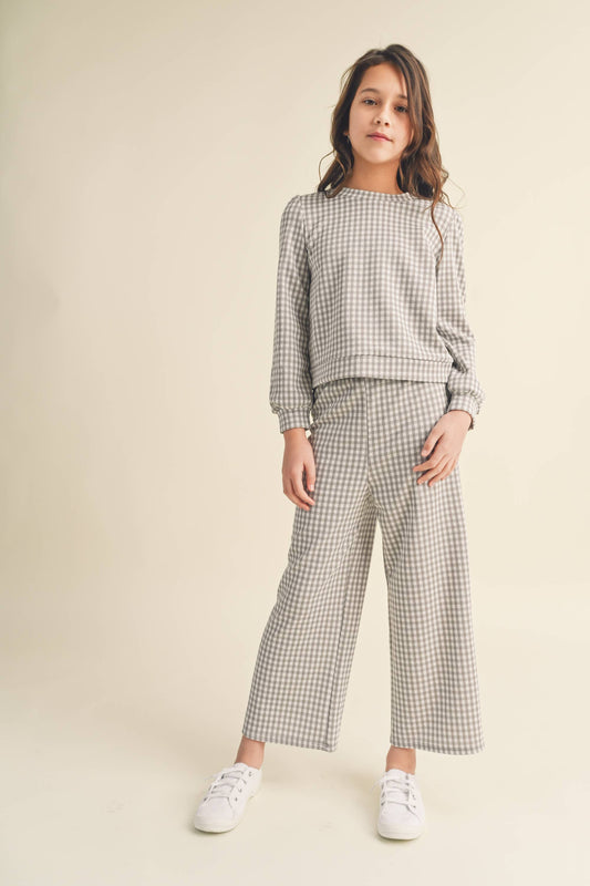 LONG SLEEVE PUFF SLEEVE GAUCHO SET KTB1604BP (7-14)