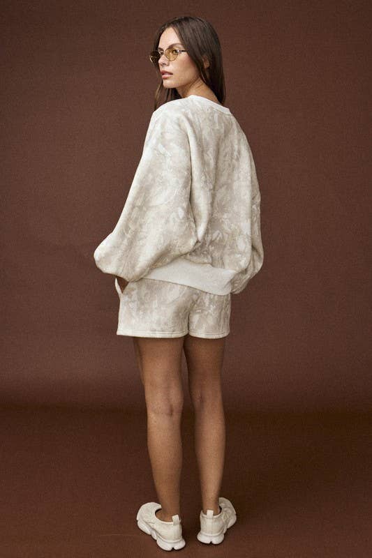 Woodland Camo Crewneck And Shorts