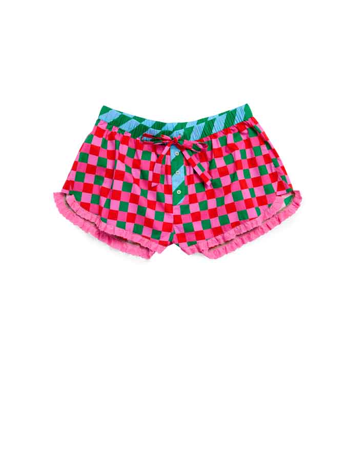 ASST/6 CHECKERED BOXER SHORTS,MULTI