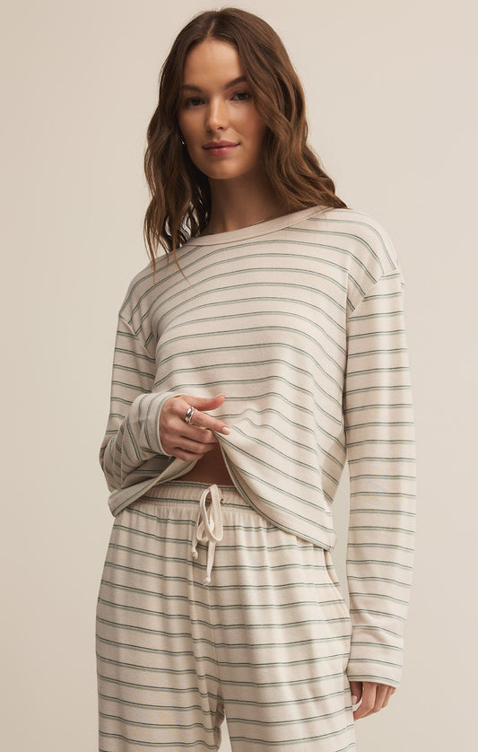 Z Supply Evergreen Laid Back Stripe Top