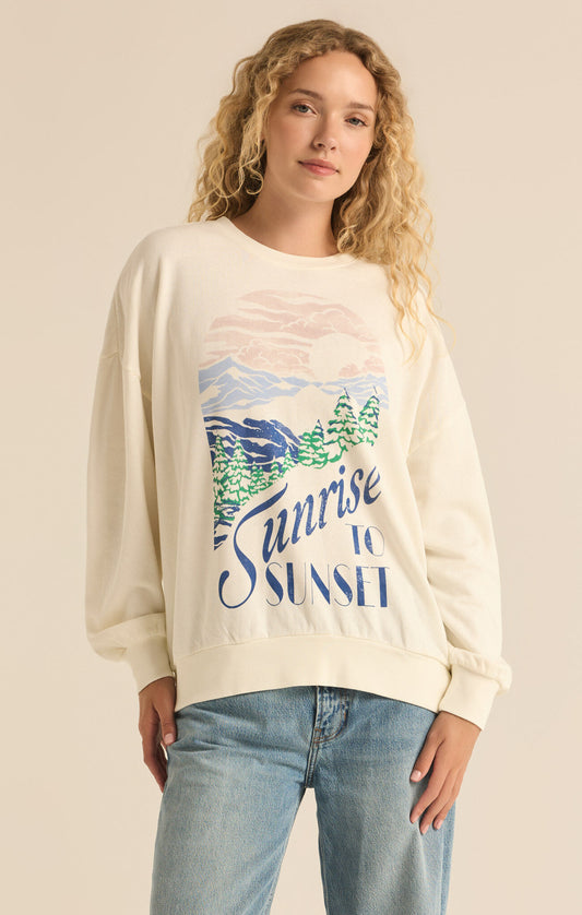 Z Supply Sunset Sunday Graphics Sweatshirt