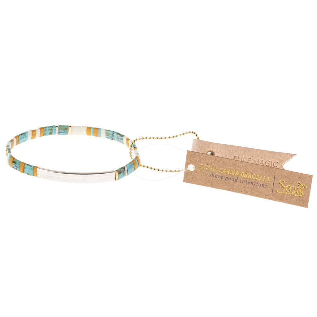 Good Karma Miyuki Bracelet | Pure Magic - Turquoise/Silver