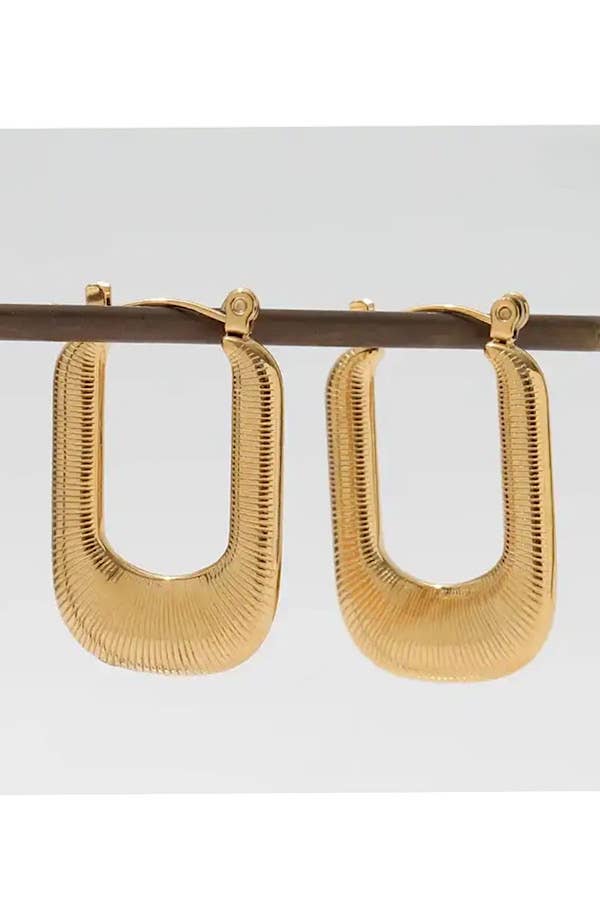 Natural Elements Gold U Hoop Earrings