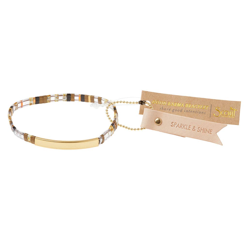 Good Karma Miyuki Bracelet | Sparkle & Shine - Topaz/Gold